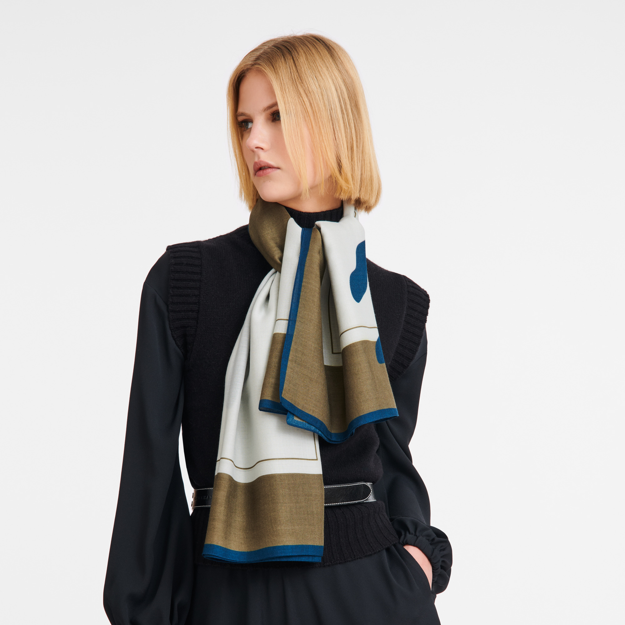 Esquisse Longchamp Shawl Grey - OTHER - 2
