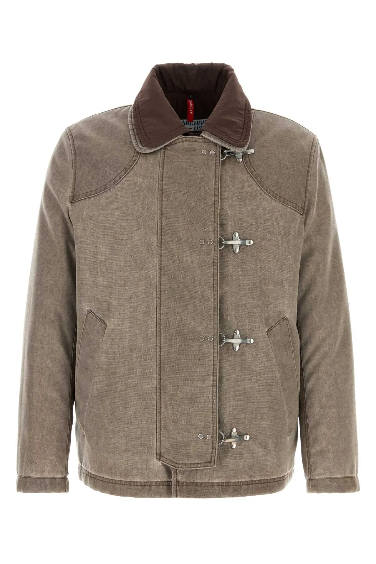 Fay Men Cappuccino Canvas Jacket - 1
