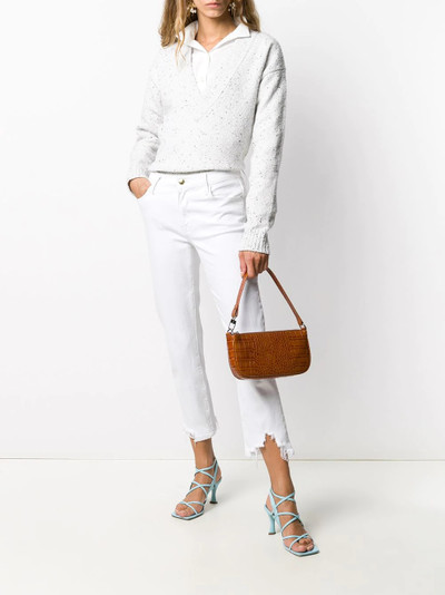 BY FAR Rachel crocodile-embossed shoulder bag outlook