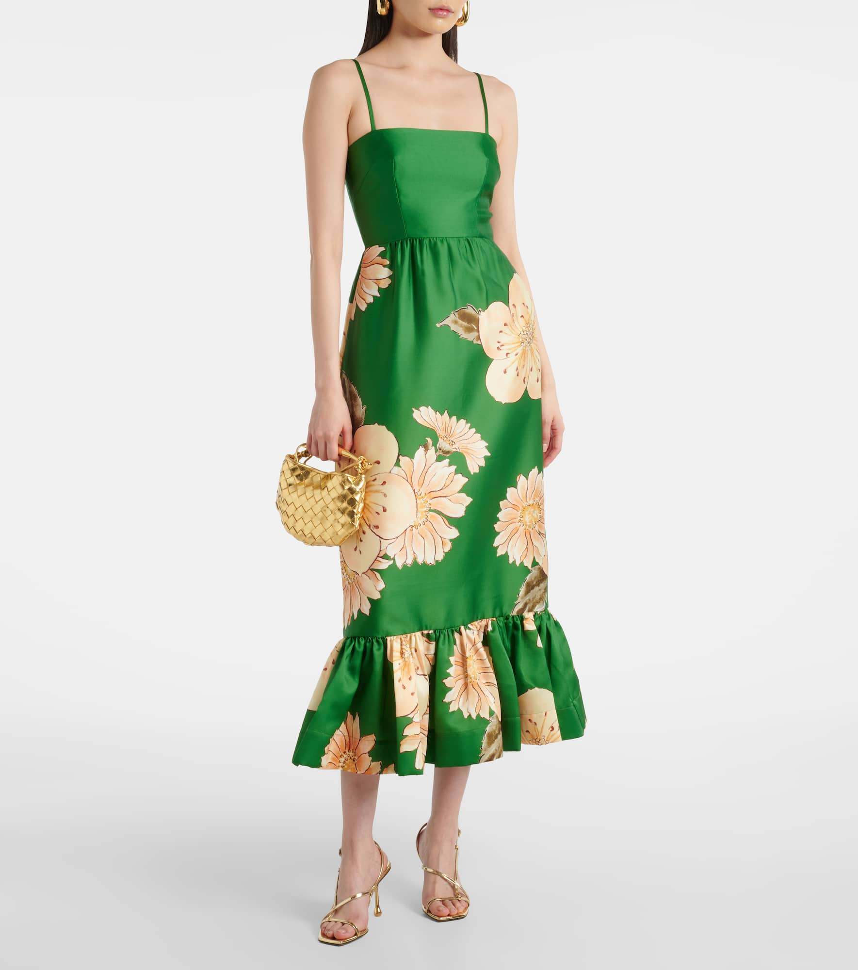 Sage floral midi dress - 2