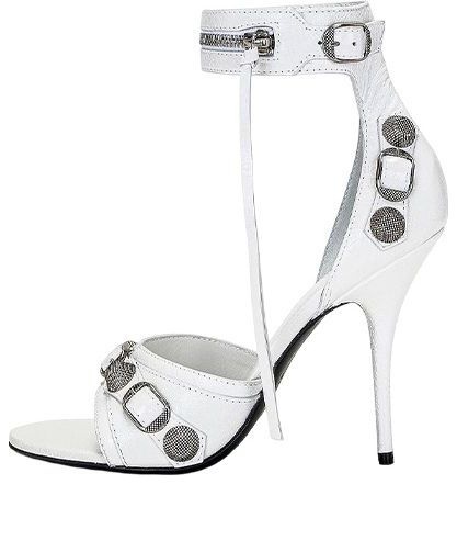 (WMNS) Balenciaga Cagole 110mm Sandals 'White Arena Lambskin' 743057WAD4E9081 - 1