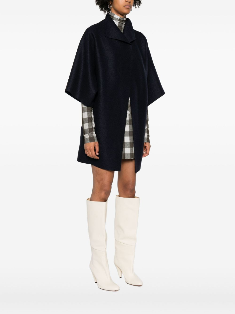 short-sleeve collared coat - 3