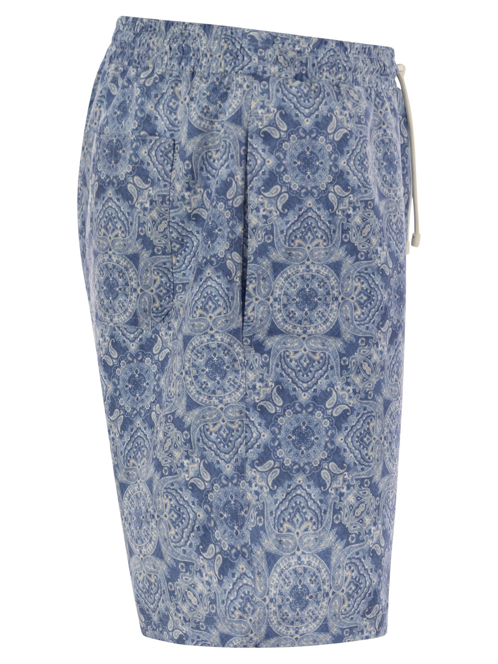 Brunello Cucinelli Men Beach Swimsuit With Paisley Design - 3