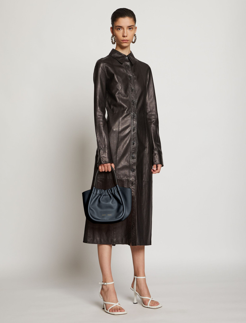 Small Ruched Crossbody Tote 3