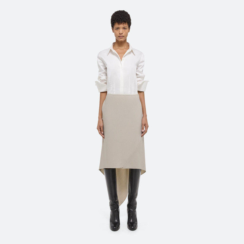 VIRGIN WOOL SCARF HEM SKIRT 3