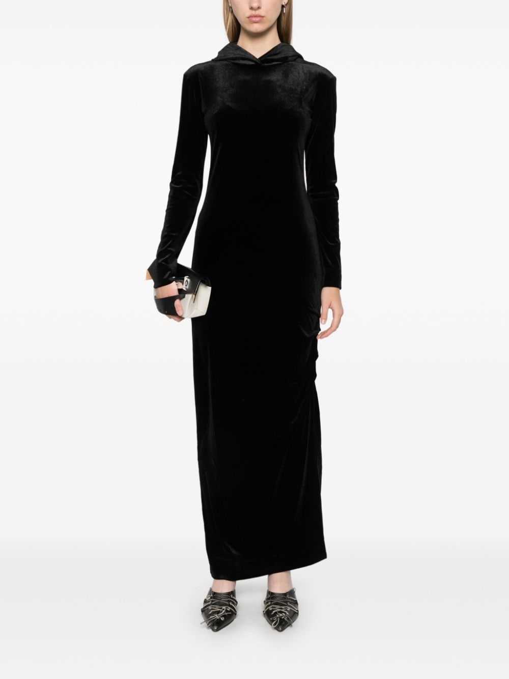 hooded midi dress - 2