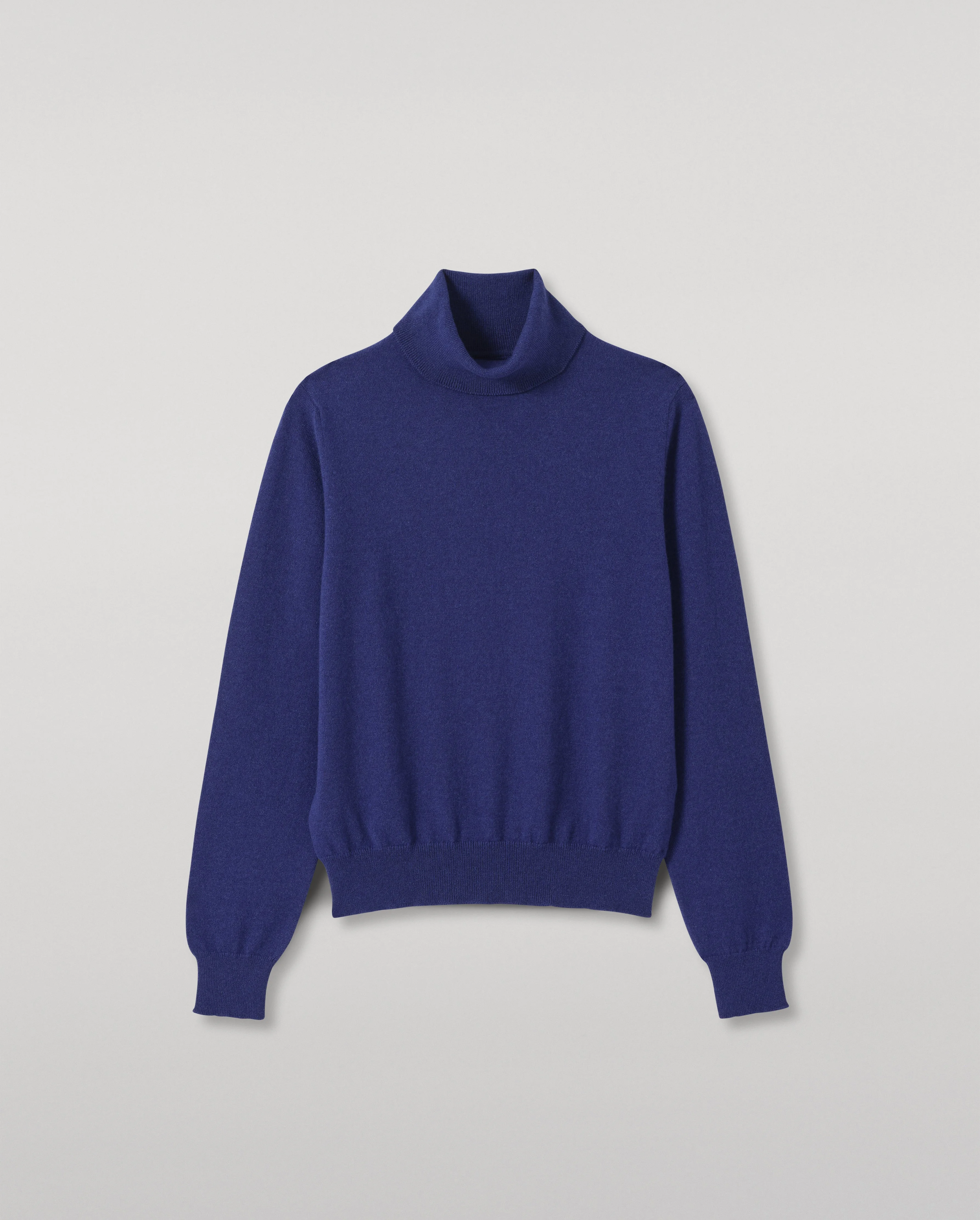 Iris Classic Blue Roll Neck Cashmere Jumper - 1
