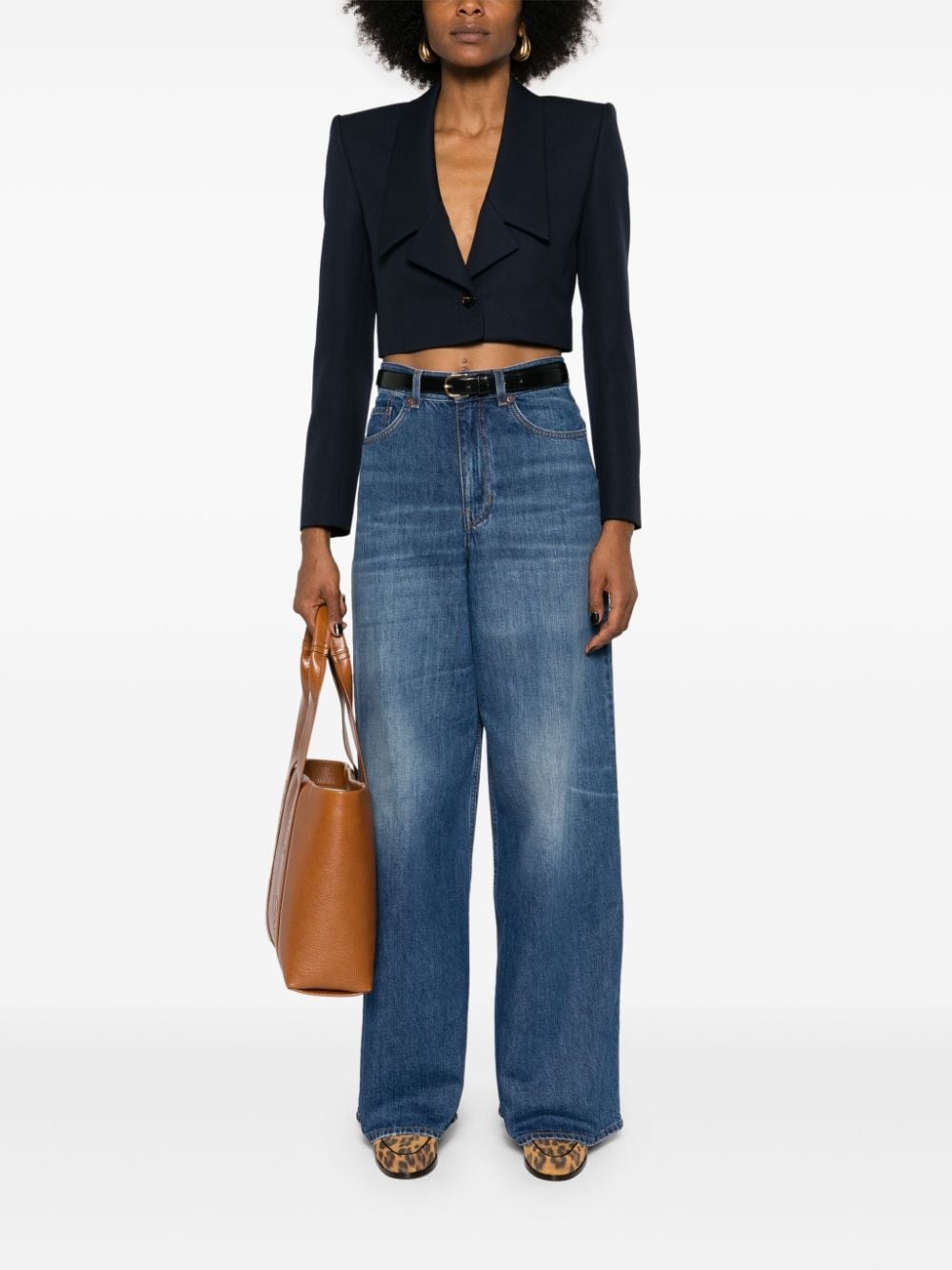 high-rise wide-leg jeans - 2