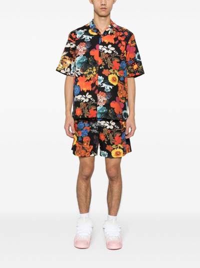 Moschino allover floral-print pleated shorts outlook