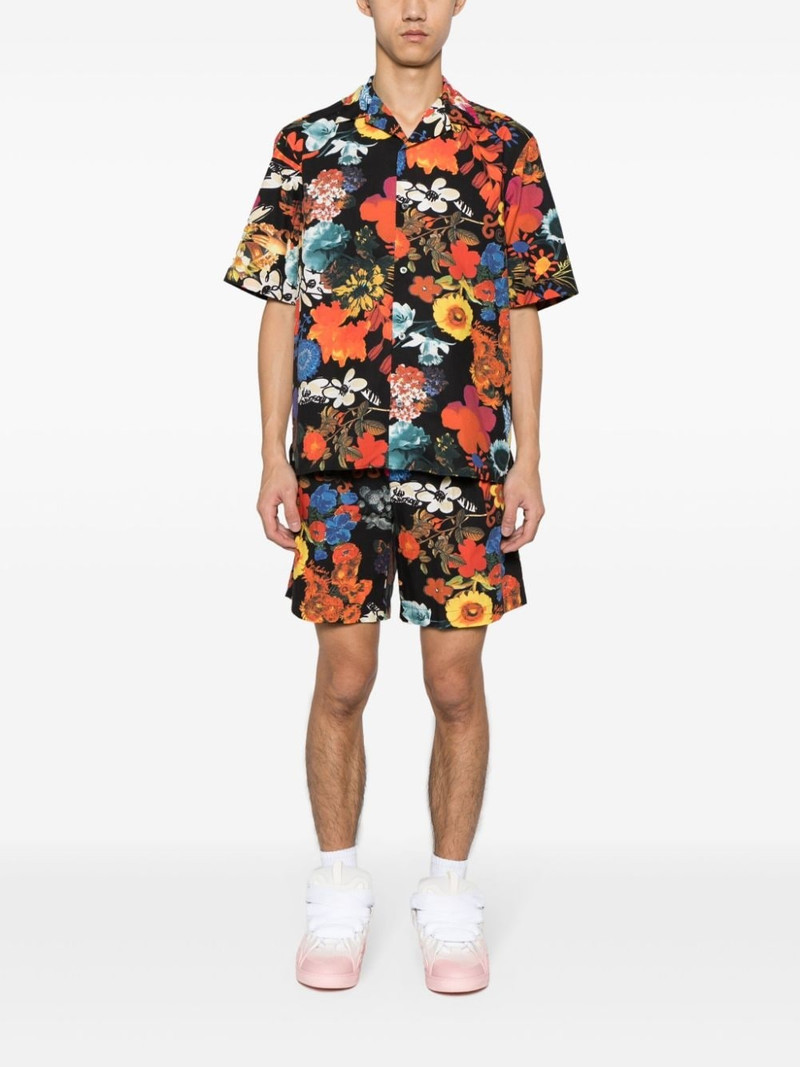 Moschino allover floral-print pleated shorts outlook