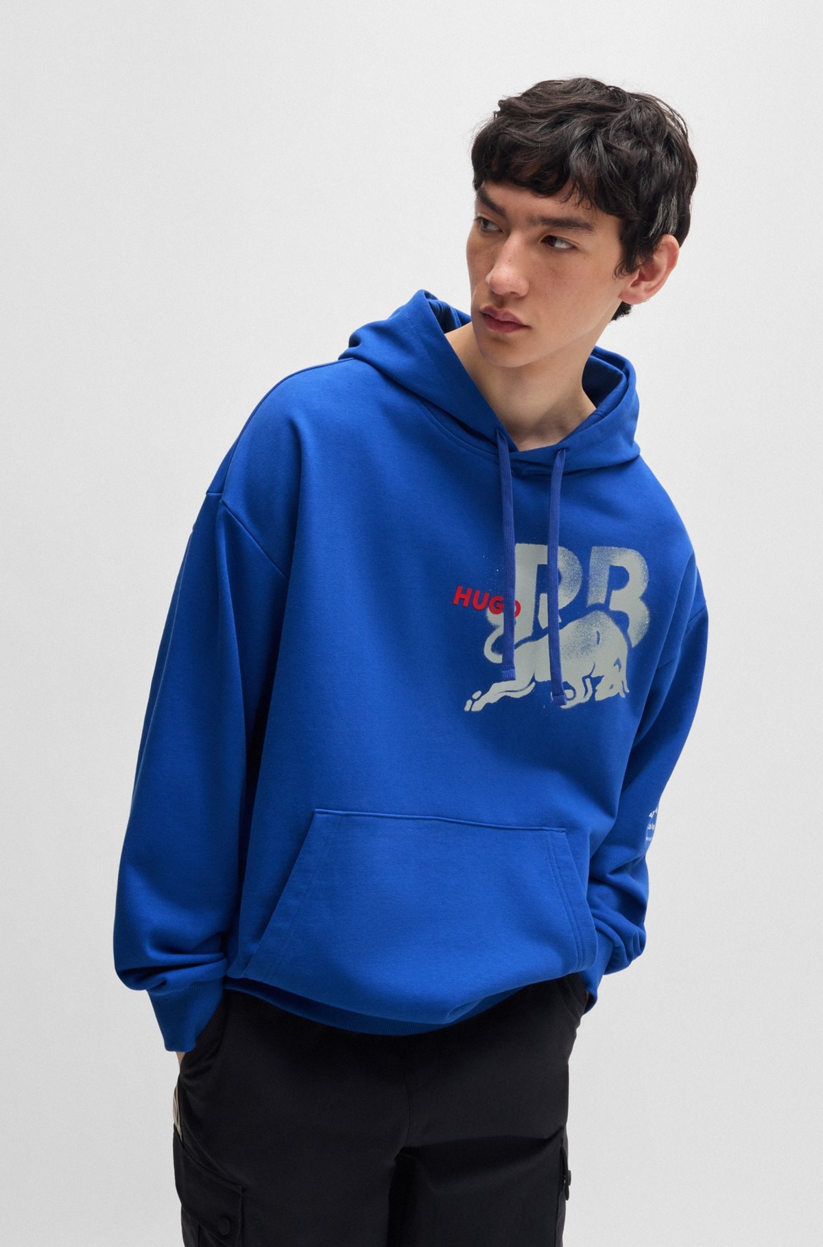 OVERSIZE-FIT COTTON FANWEAR HOODIE WITH SPECIAL BRANDING - 2