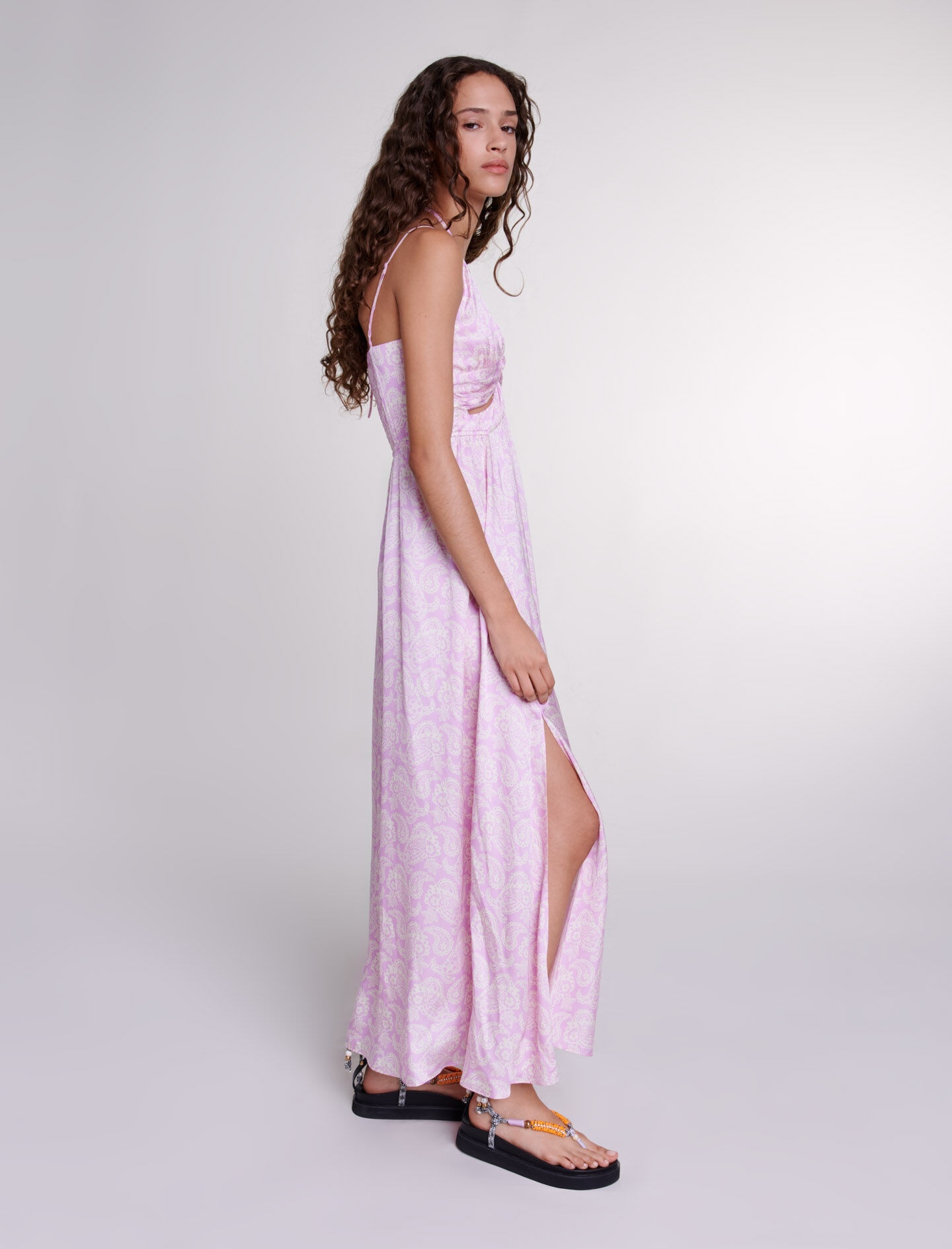 Openwork patterned maxi dress - 3