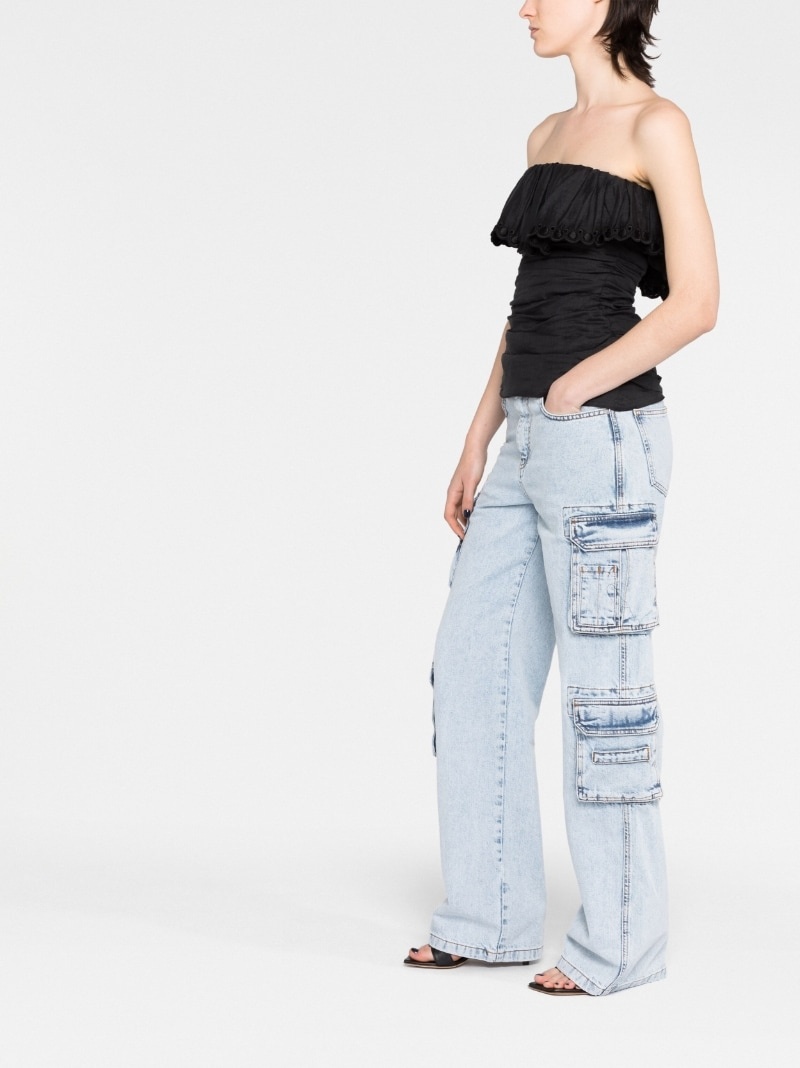 guipure-lace bandeau top - 11