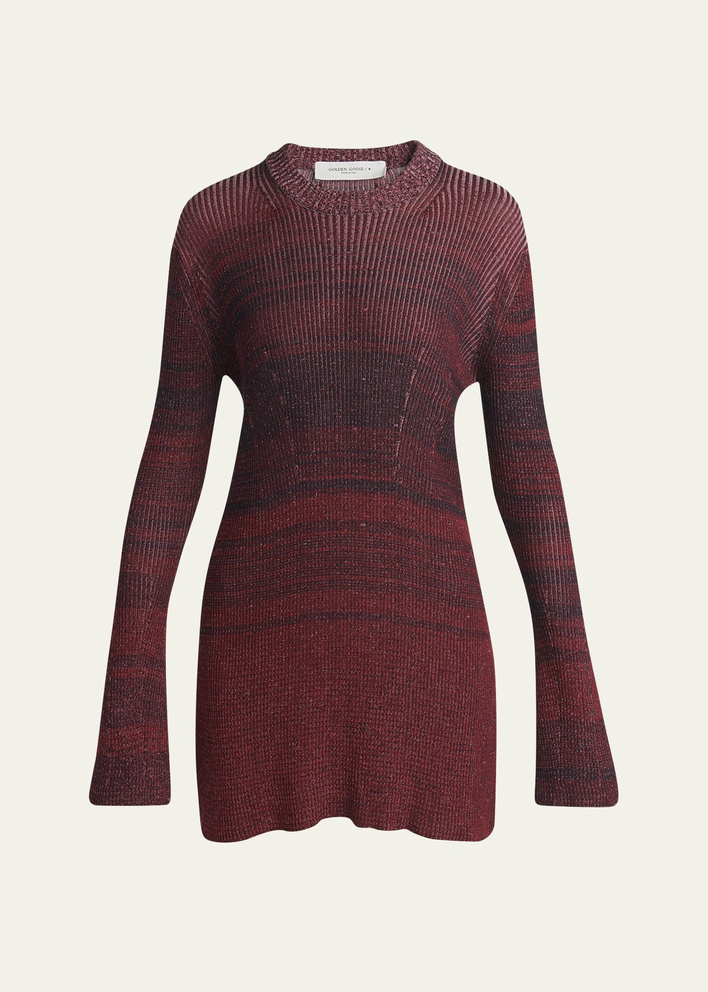 Journey Long-Sleeve Rib Knit Mini Dress - 1