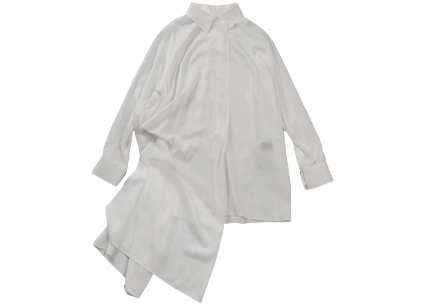 Yohji Yamamoto L Draped Blouse White - 1