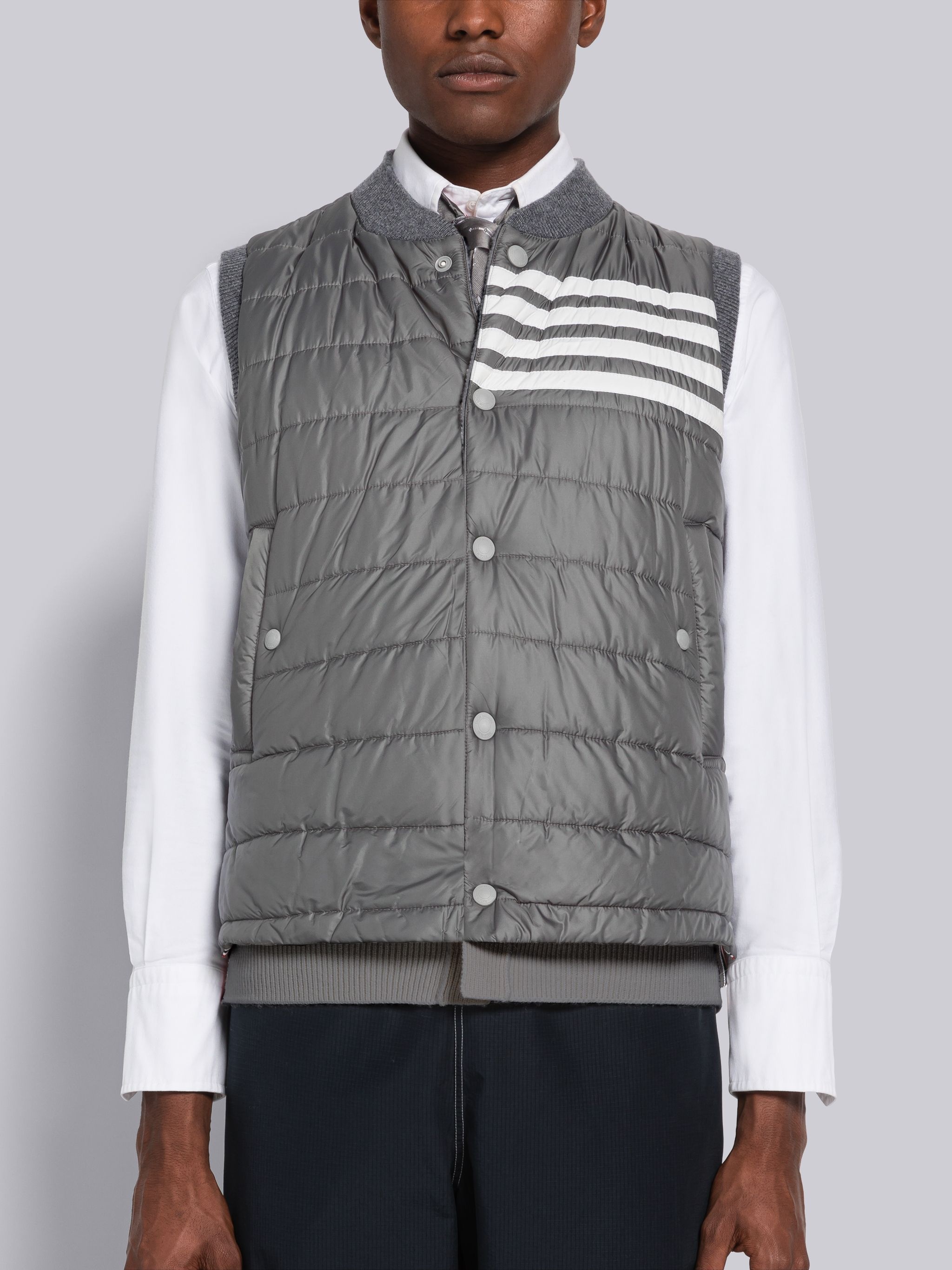 Nylon And Cashmere Reversible Tech Vest - 1