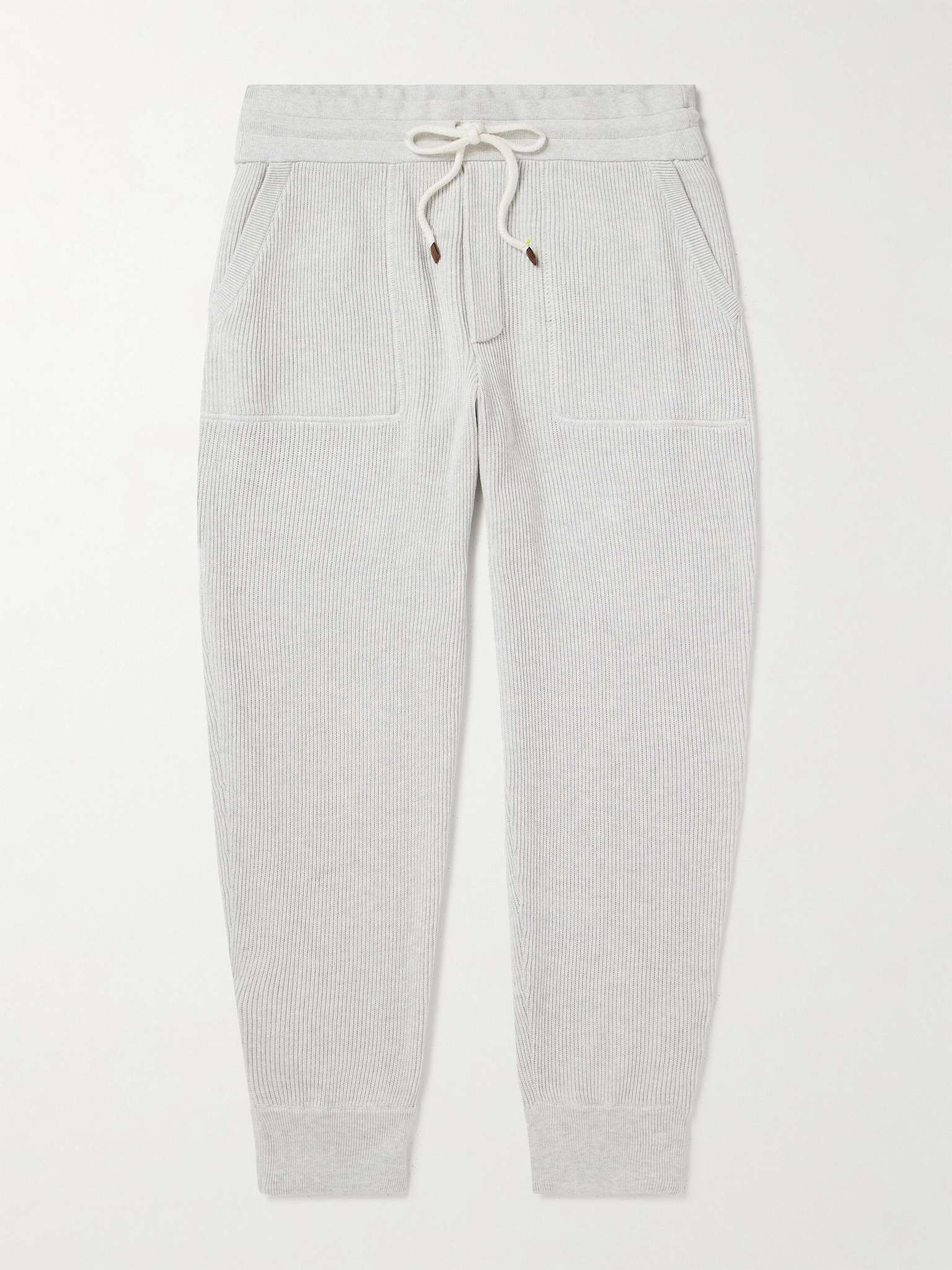 Brunello Cucinelli Ribbed Cotton Drawstring Sweatpants