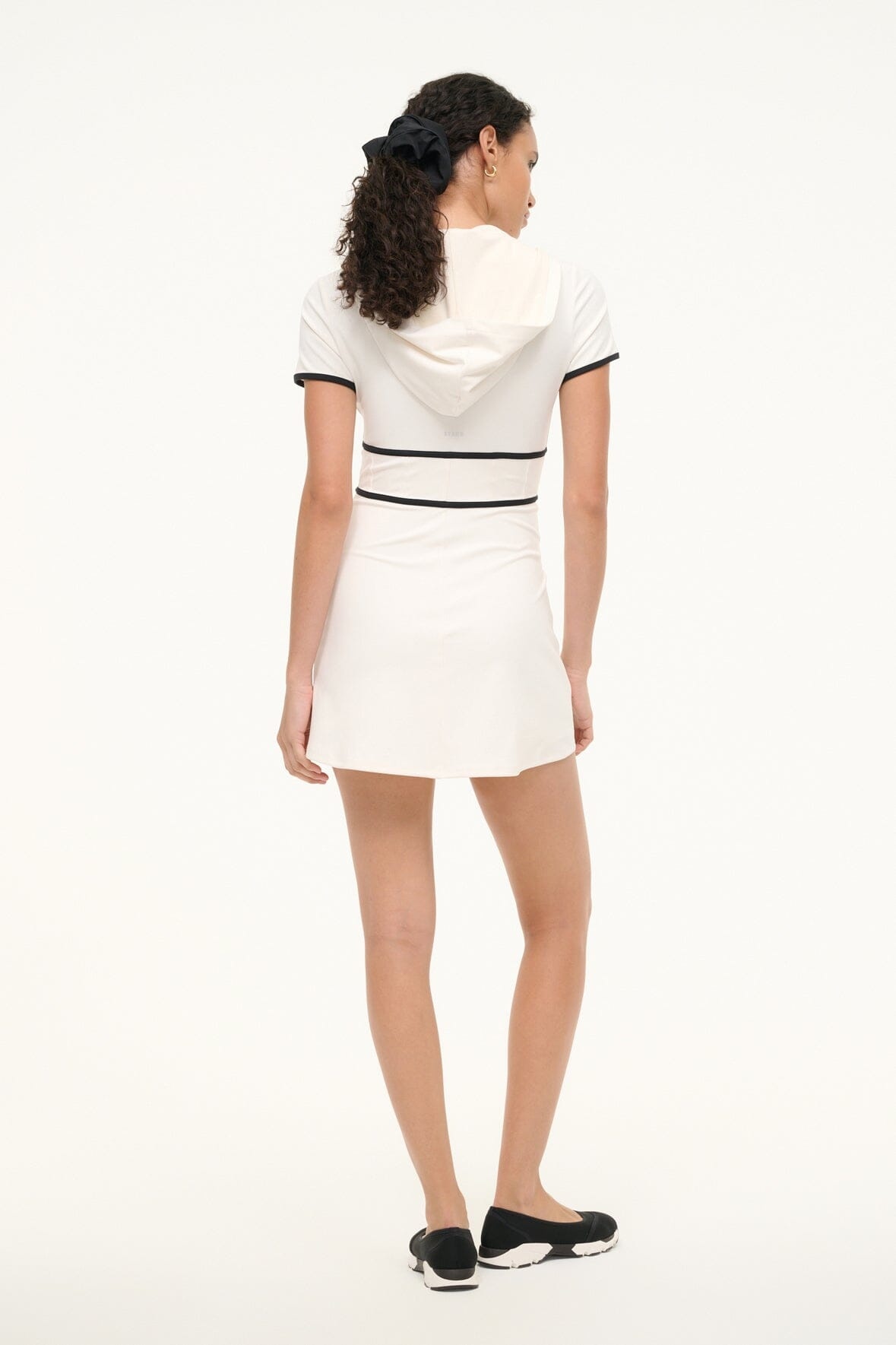 STAUD RESISTANCE DRESS IVORY BLACK - 5