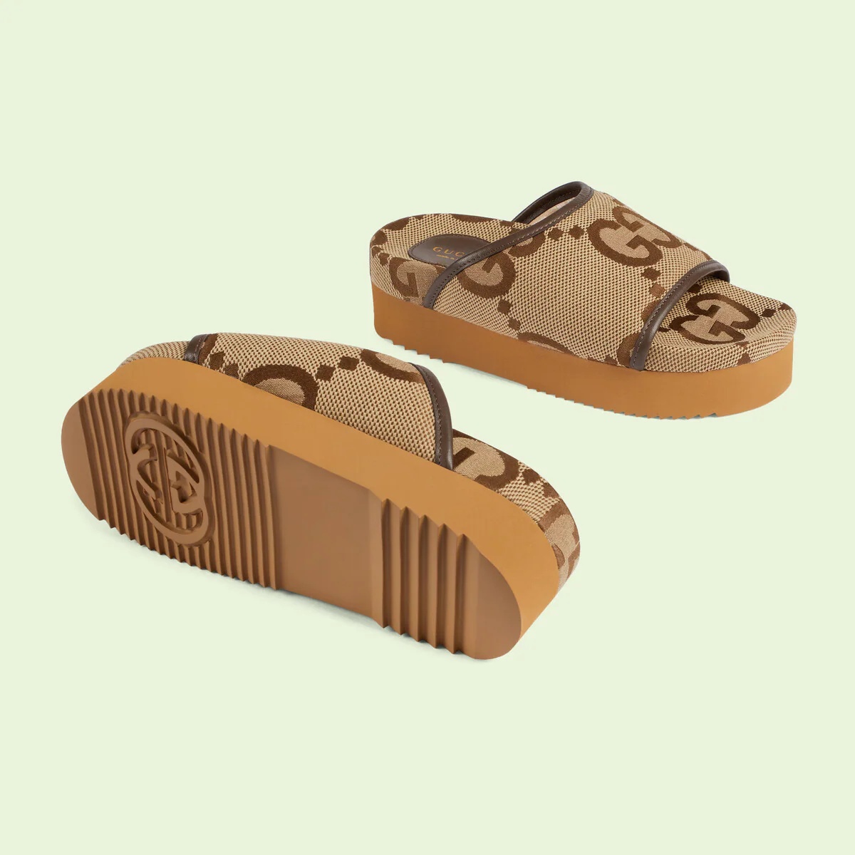 Women's jumbo GG platform slide - 5