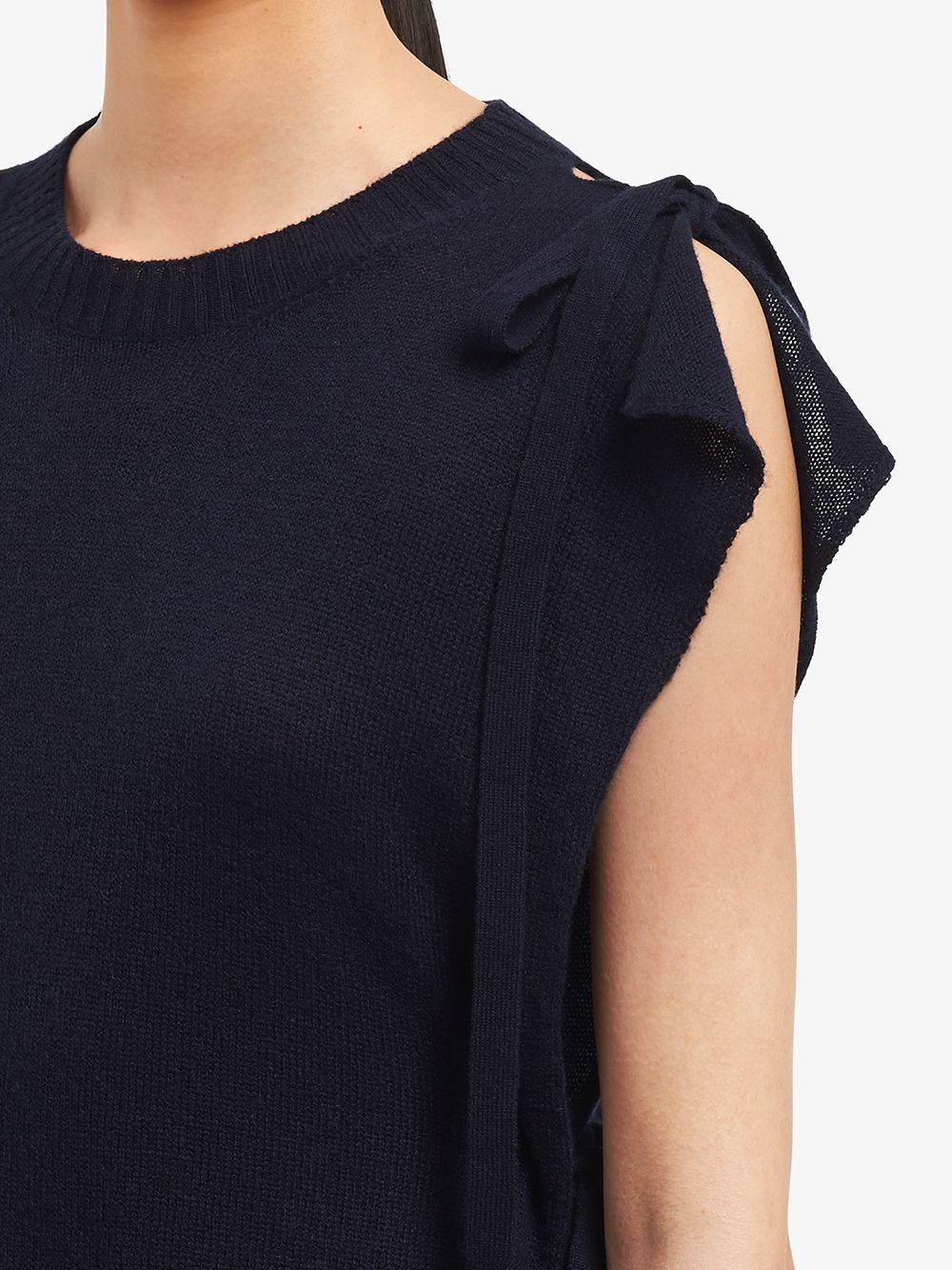 short-sleeve cashmere sweater - 5