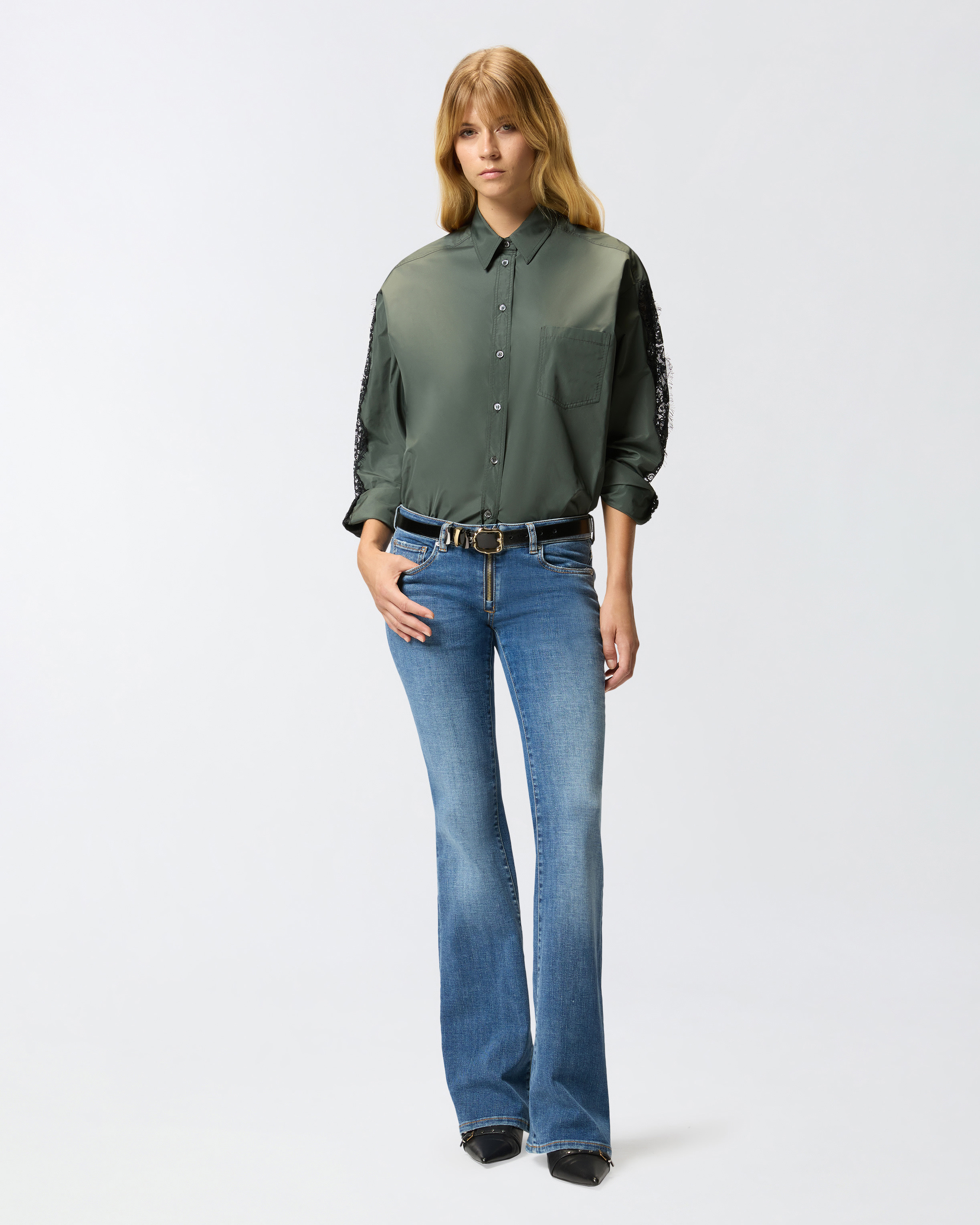 SHIRT WITH LACE INSERTS - 3