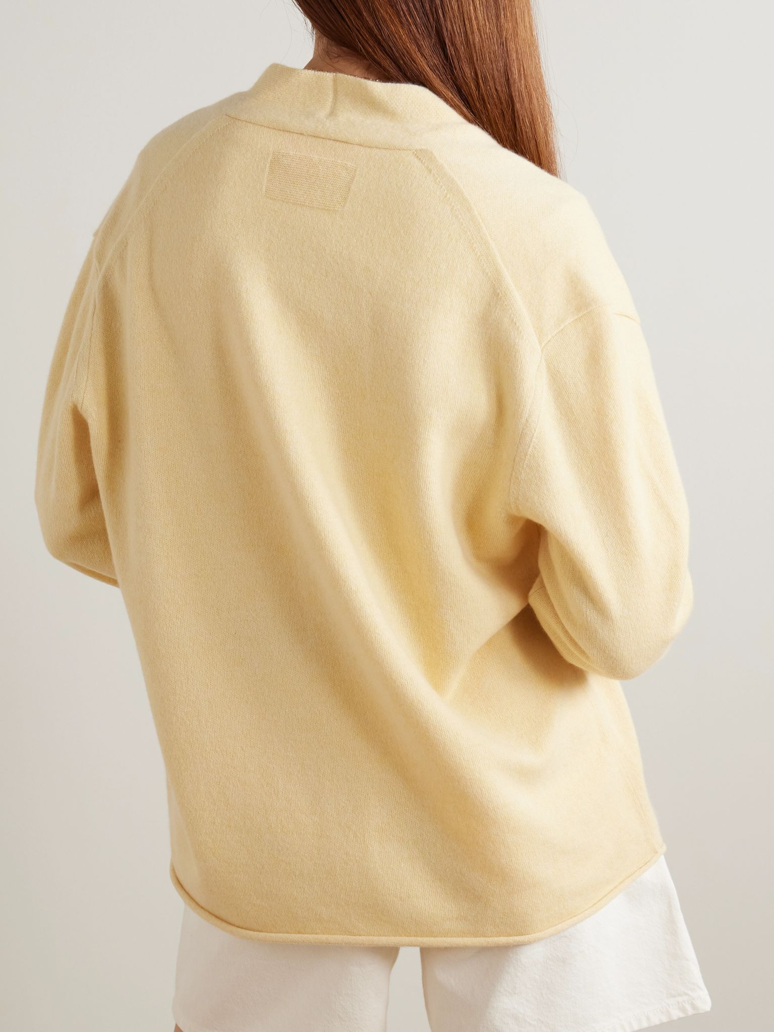 Everywear oversized cashmere cardigan Yellow - 3