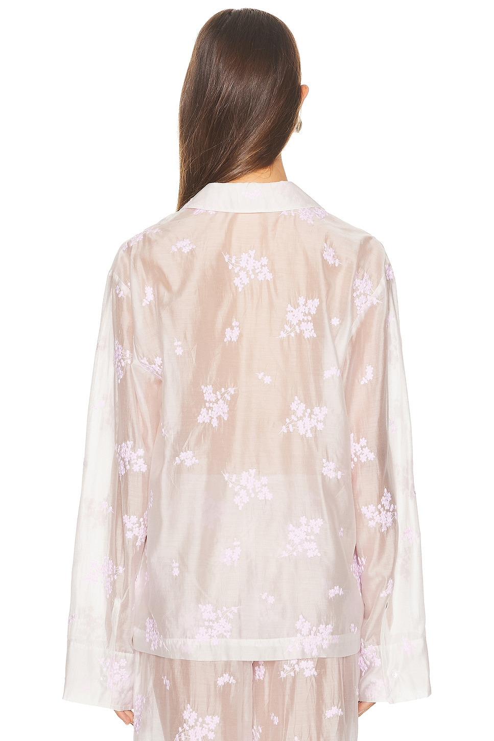 Pajama Top in Cherry Blossom Embroidery - 3