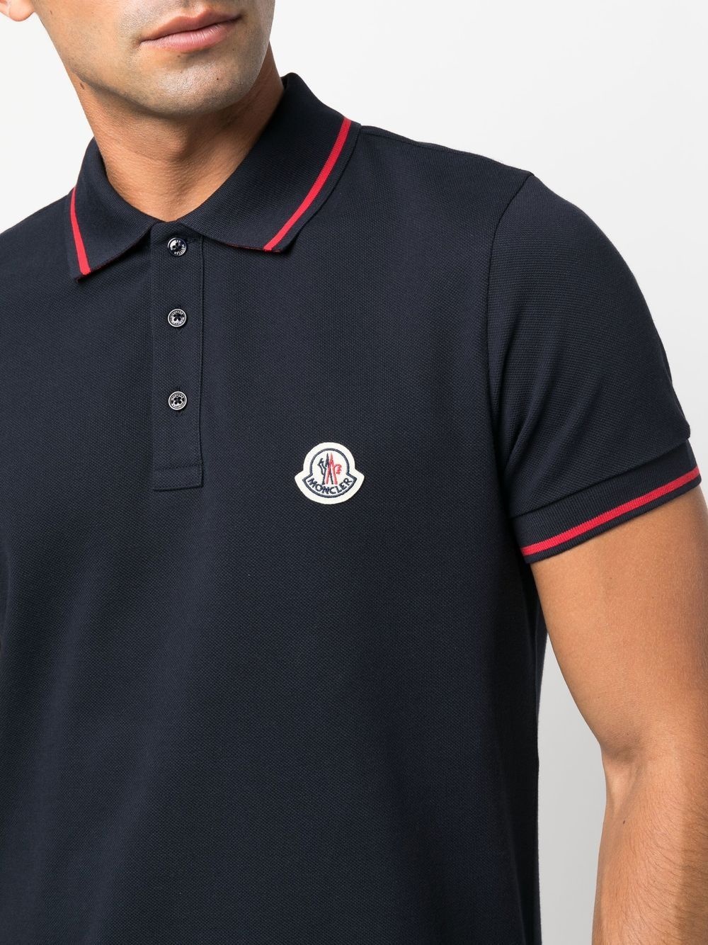 logo-patch polo shirt - 5