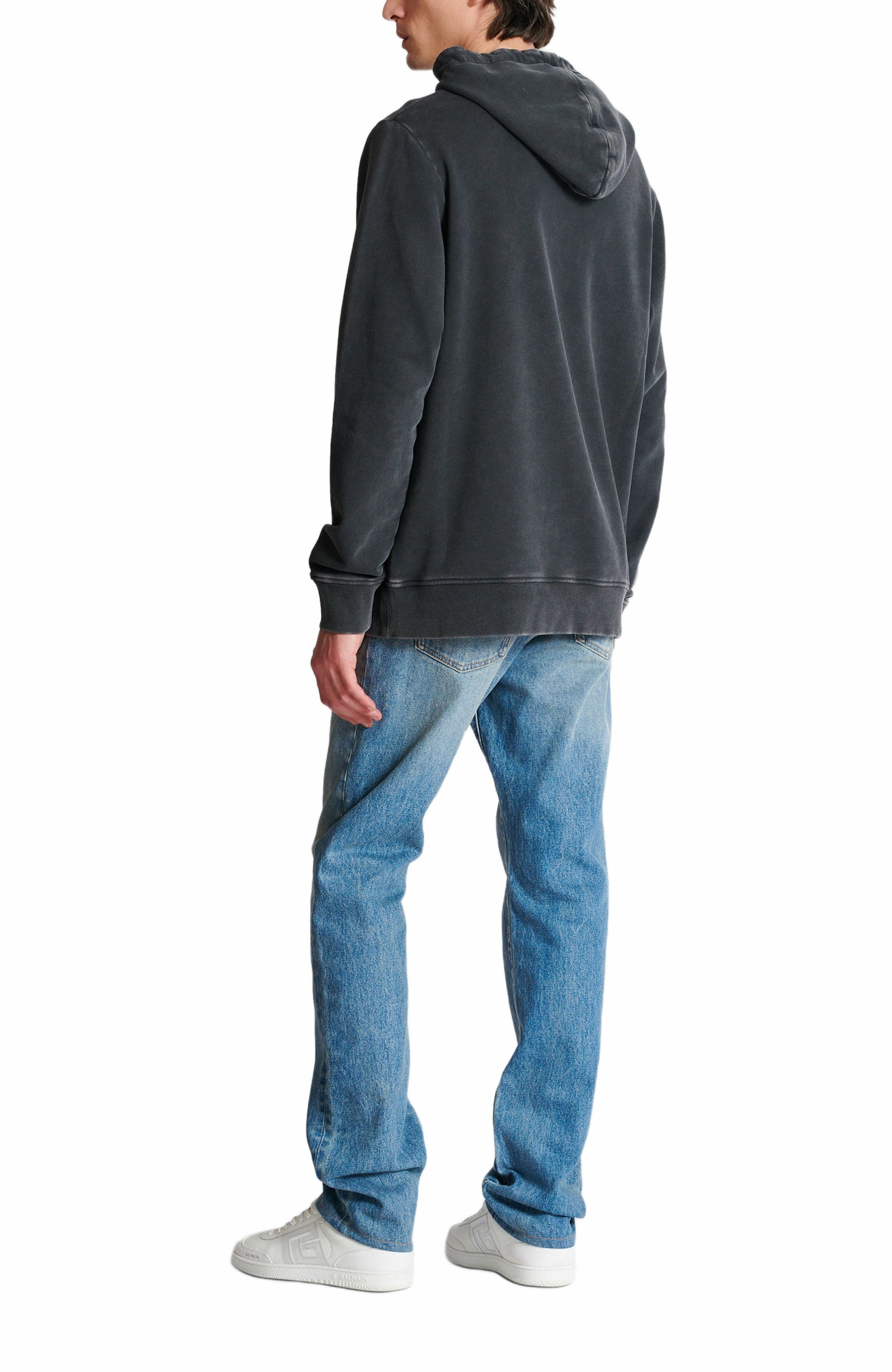 Vintage Balmain embroidered hoodie in Grey at Nordstrom - 3