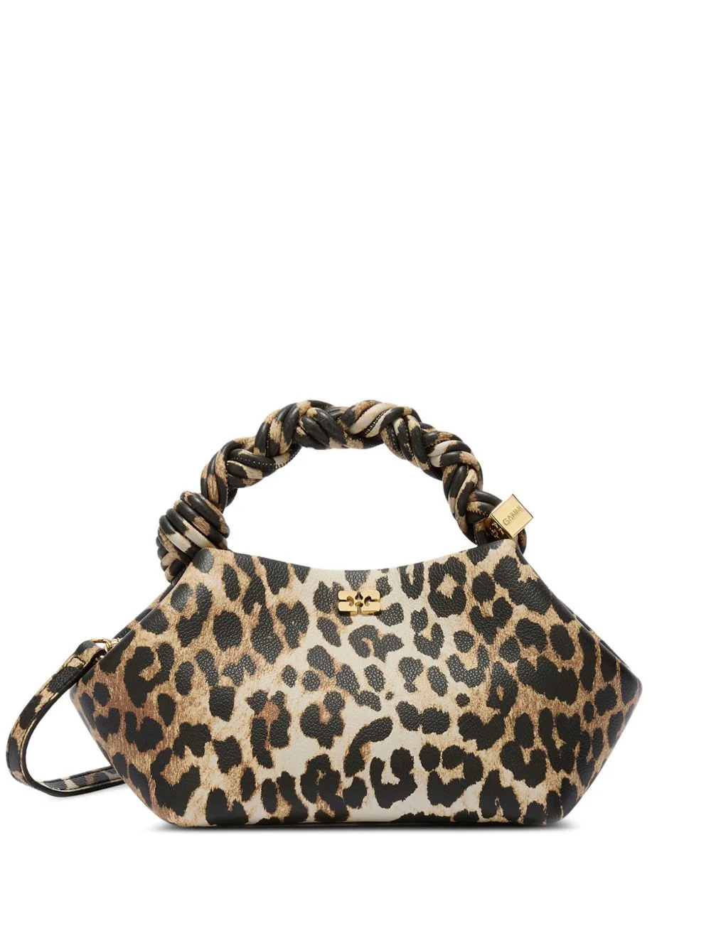 small Bou leopard-print twisted-handle crossbody bag - 1