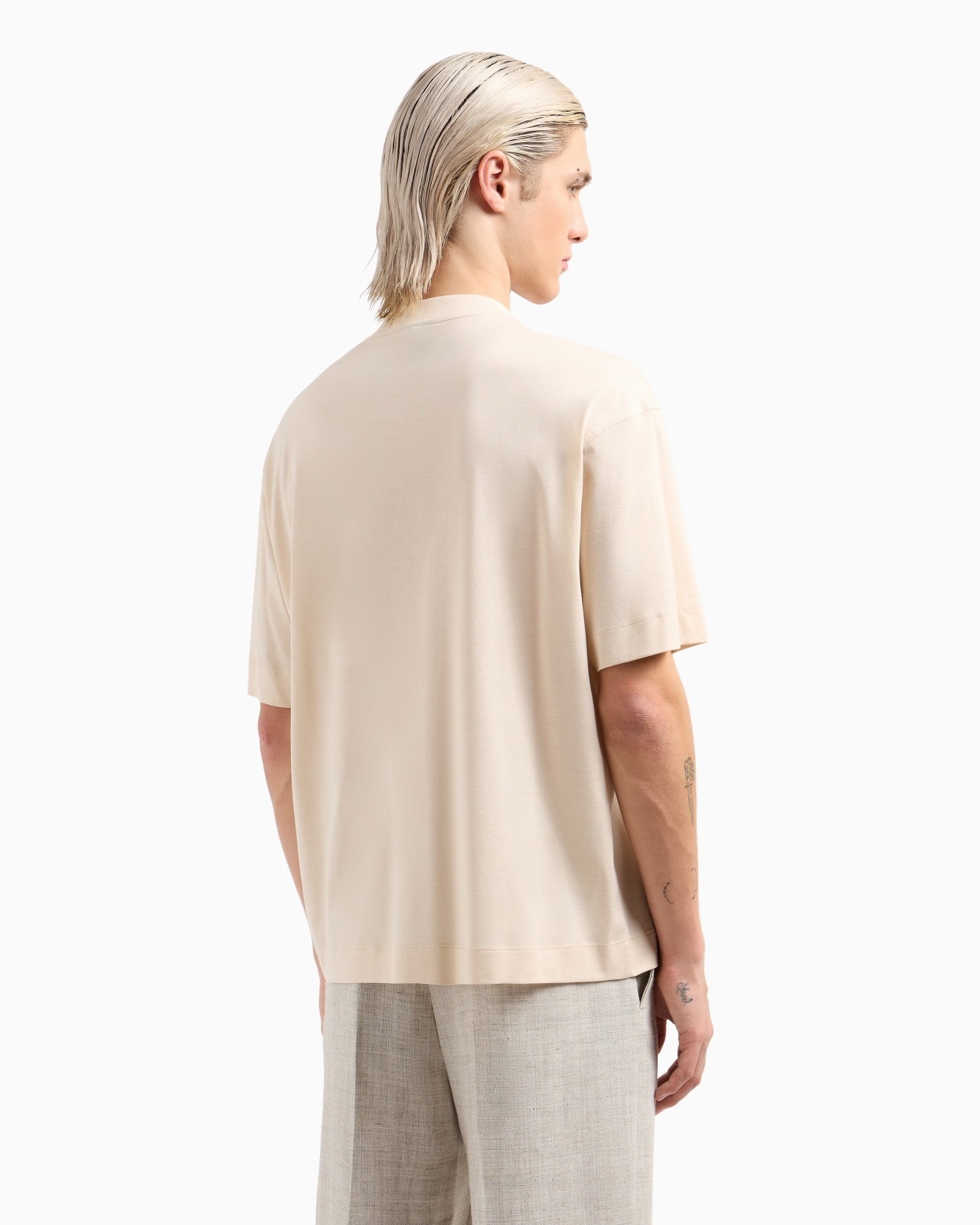 ASV LYOCELL BLEND JERSEY OVERSIZED T-SHIRT WITH LILY PRINT - 3