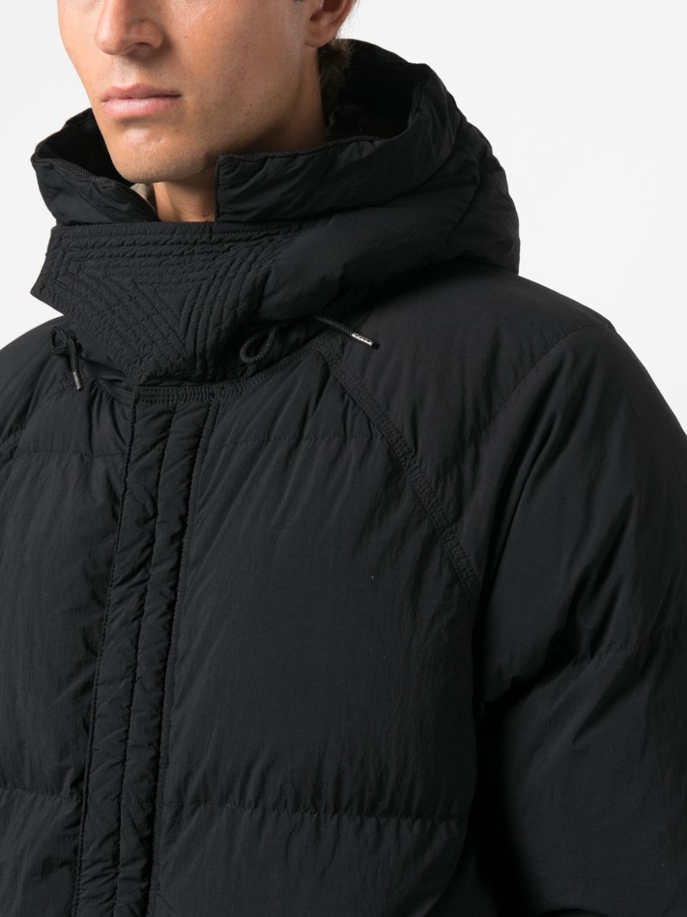 padded drawstring-hooded jacket - 5