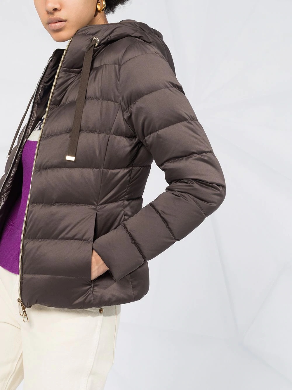 zipped puffer jacket - 3