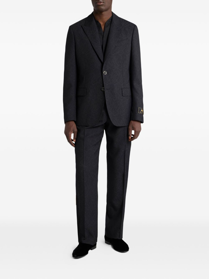 Etro jacquard paisley single-breasted jacket outlook