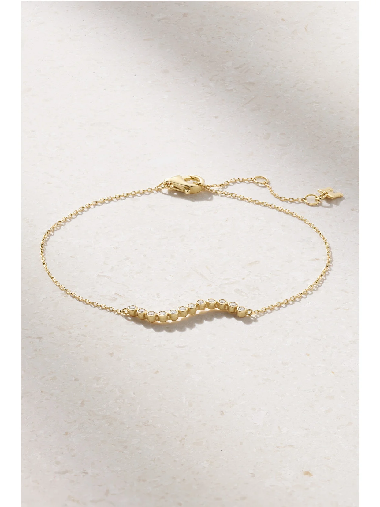 Wave 14-karat Gold Diamond Bracelet - 1