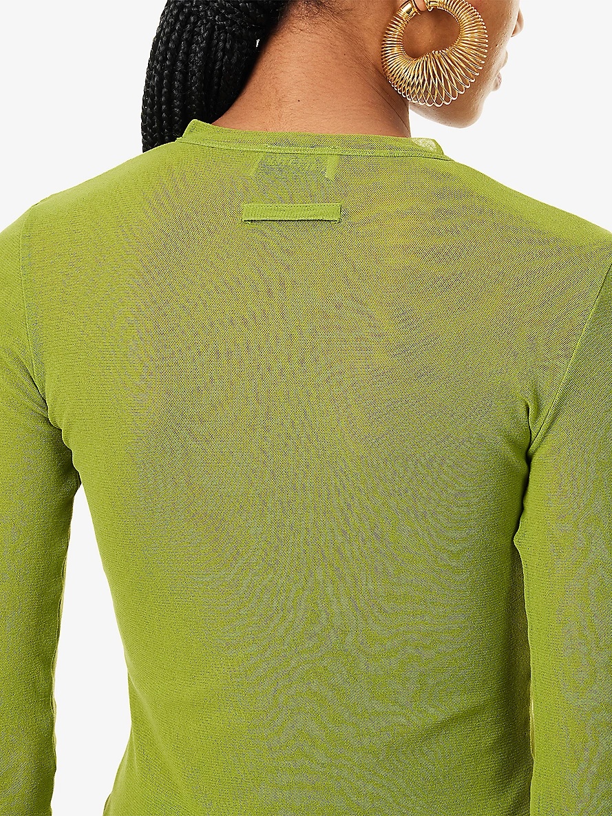 Spiral-Embellishment Long-Sleeves Woven Top - 6