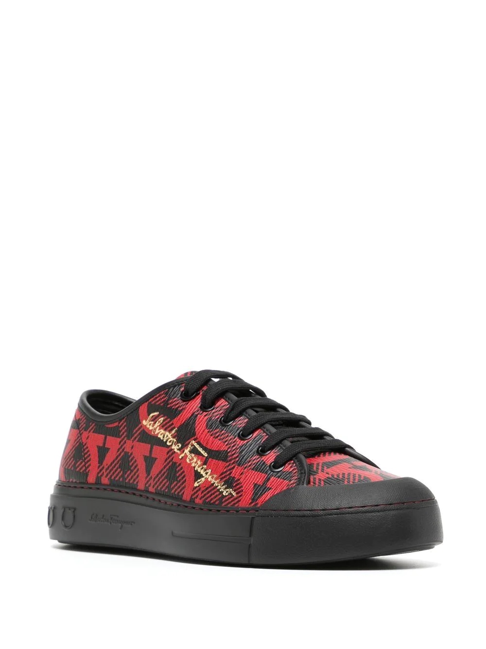 Gancini logo-top sneakers - 2