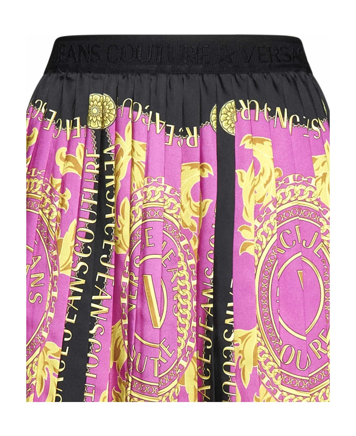 Logo Couture Pleated Mini Skirt - 3