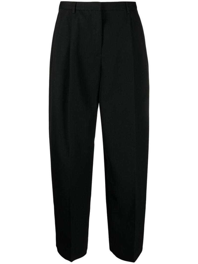 pleated cotton-wool tailored trousers 1