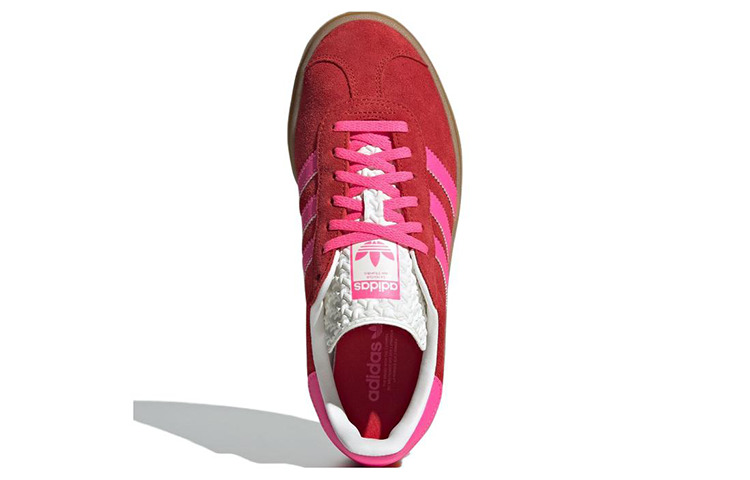 (WMNS) adidas Gazelle Bold 'Collegiate Red Lucid Pink' IH7496 - 4