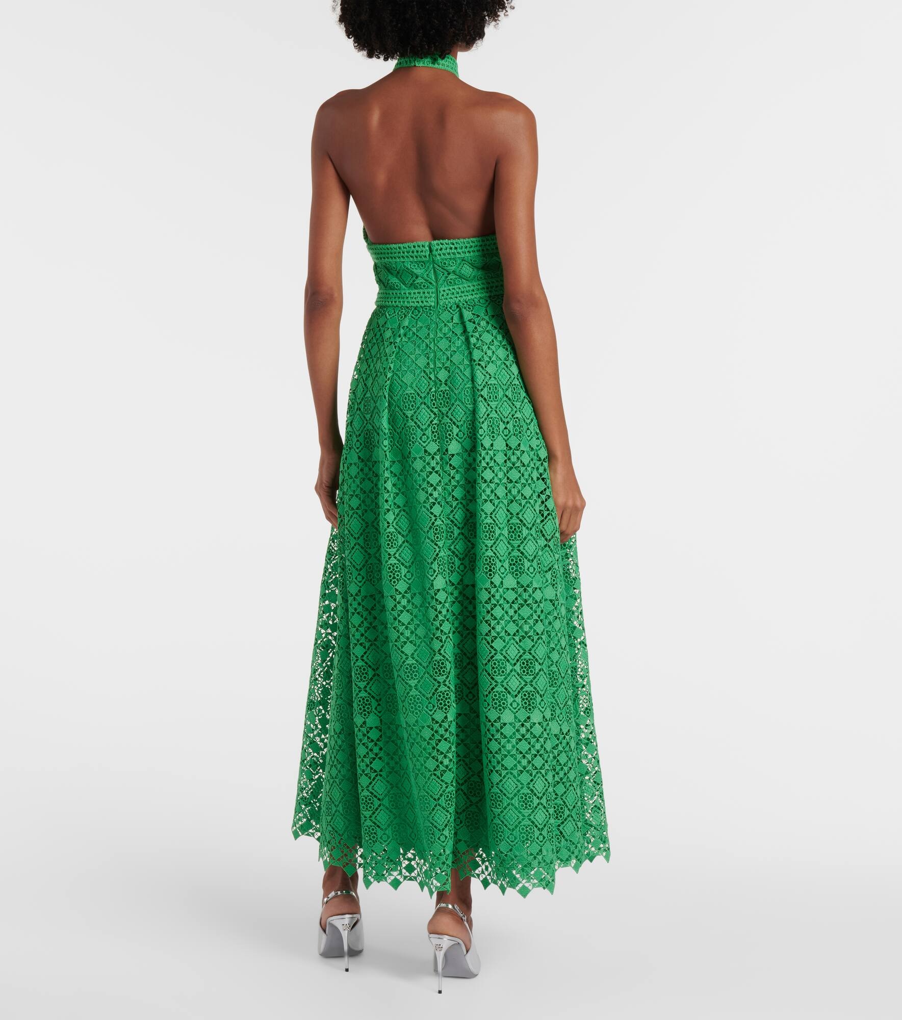 Halterneck midi dress - 3