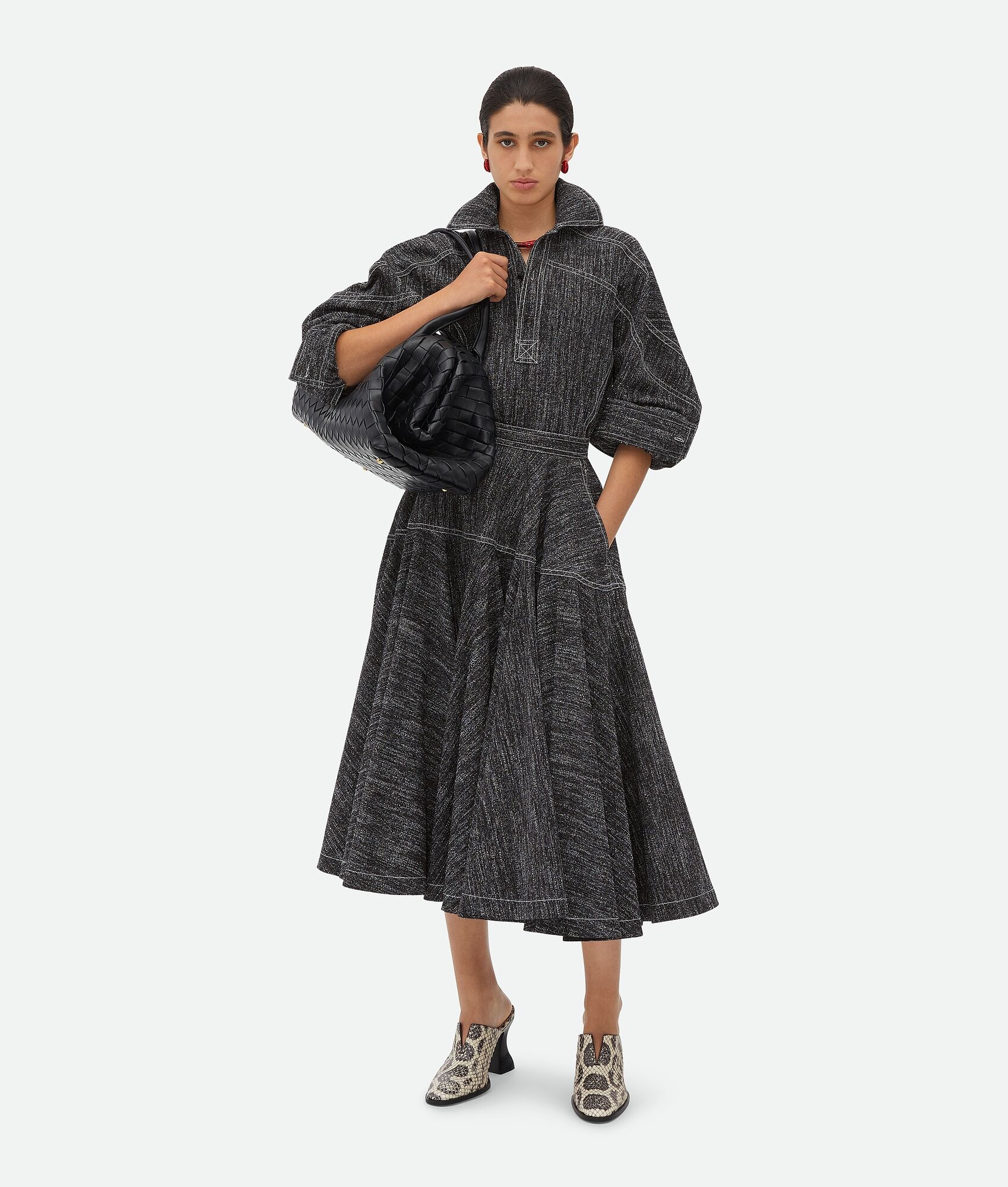 Viscose And Silk A-Line Skirt - 5