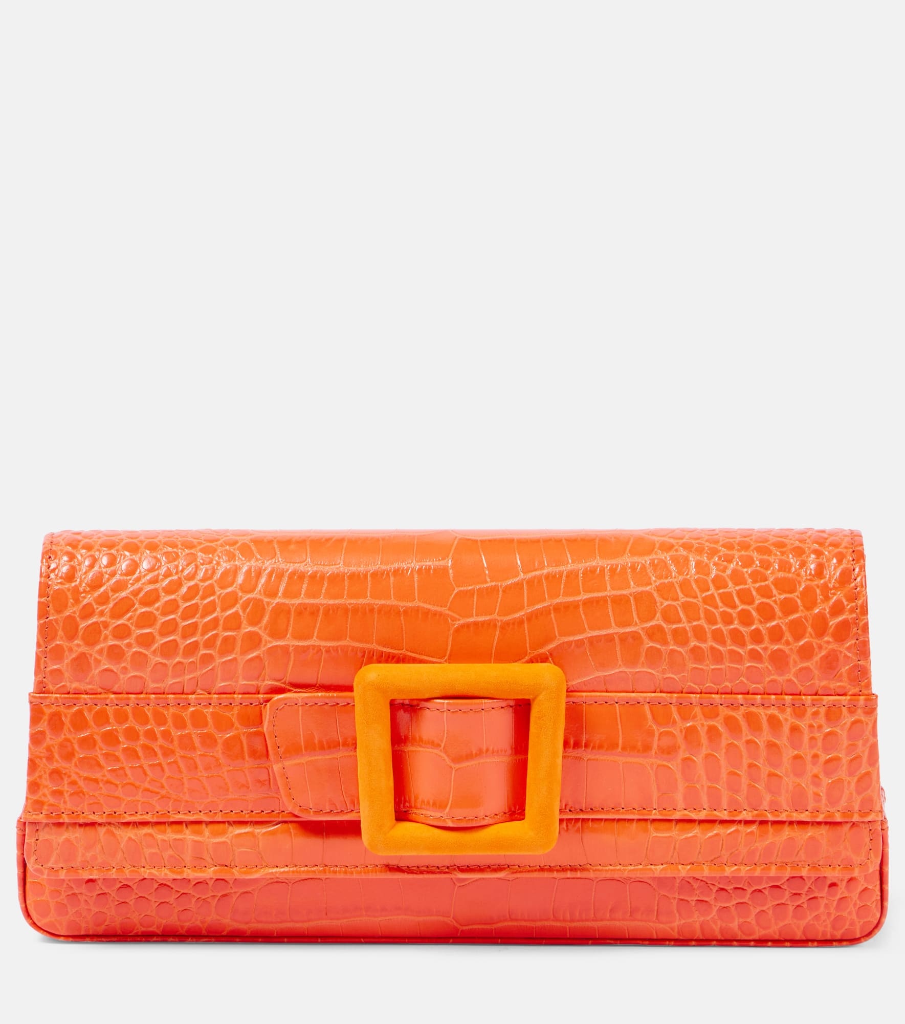 Maygot snake-effect leather clutch - 1