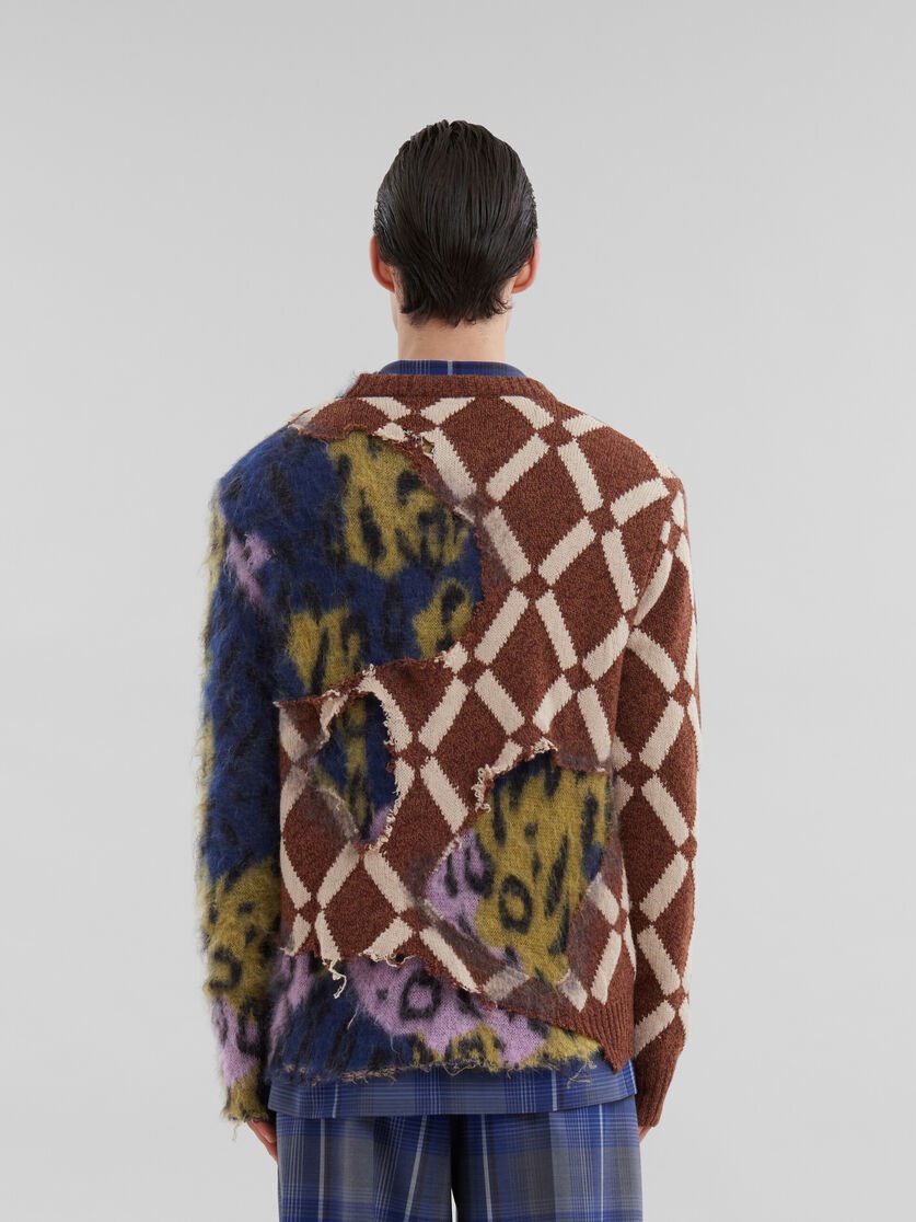 MULTICOLOUR ARGYLE WOOL-MOHAIR TWO-IN-ONE JUMPER - 3