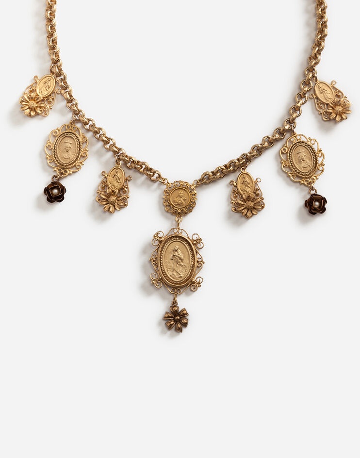 Short necklace with decorative details - 2