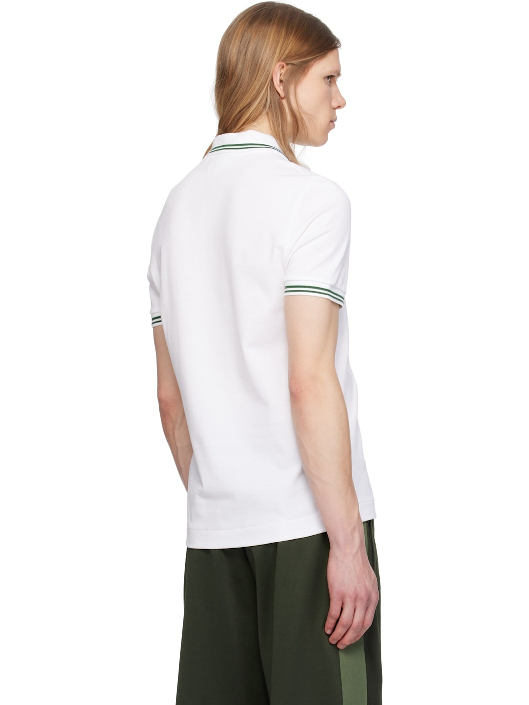 White Regular Fit Trim Accent Polo - 3