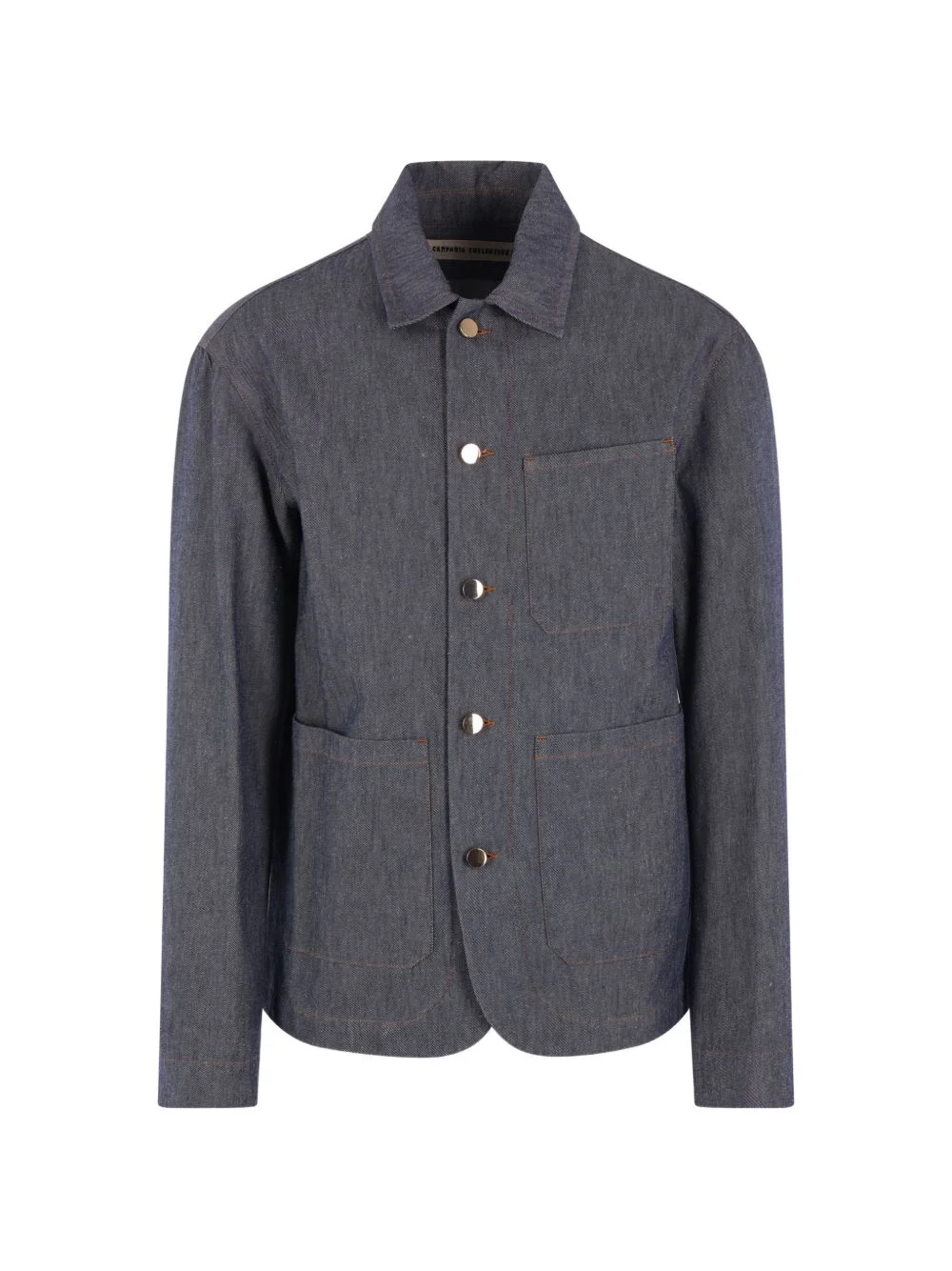 Julian contrast-stitched denim jacket - 1