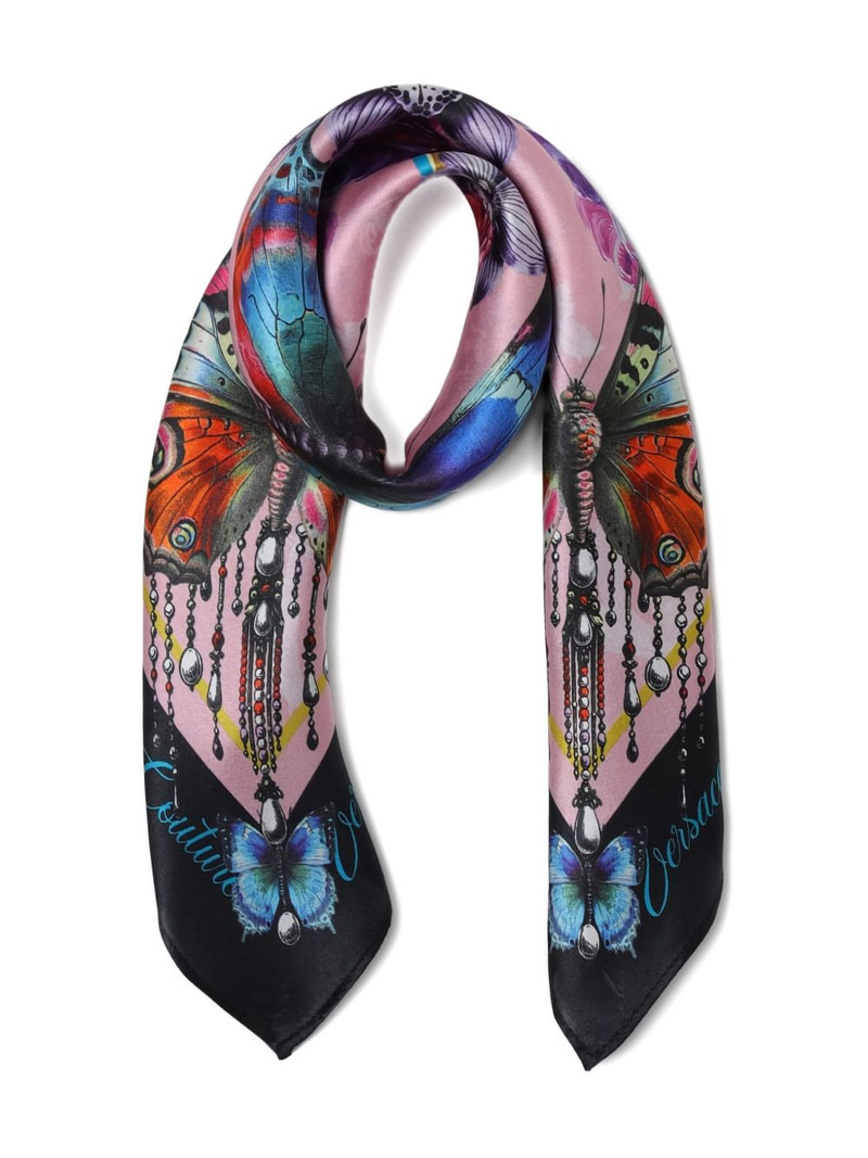 VERSACE JEANS COUTURE butterfly-print scarf outlook