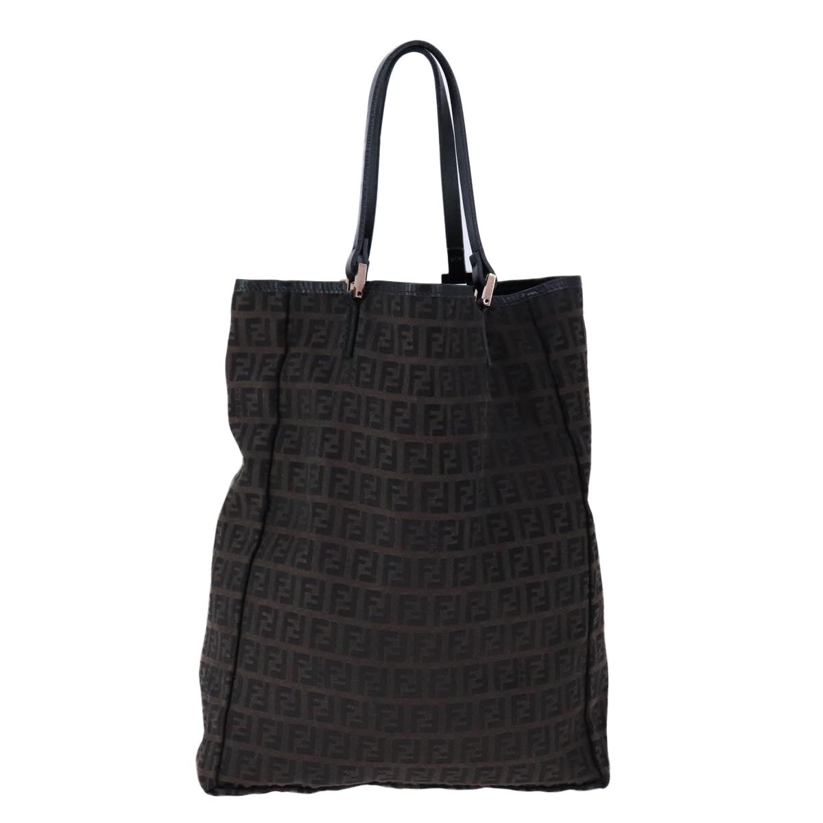 FENDI Zucchino Canvas Tote Bag Brown - 13