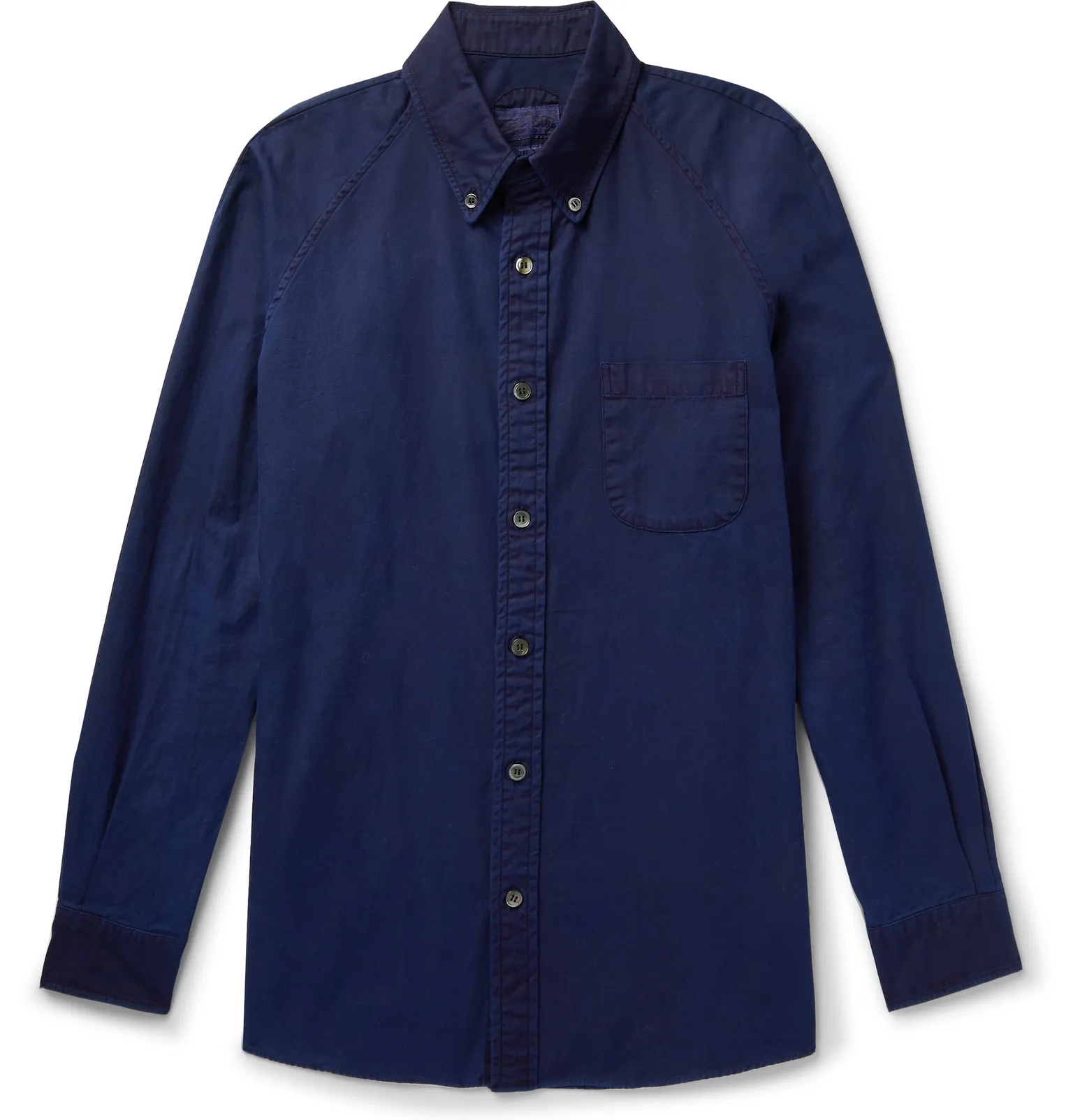 Button-Down Collar Indigo-Dyed Cotton Oxford Shirt - 1